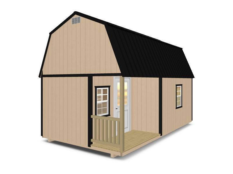 Lofted Corner Porch Cabin