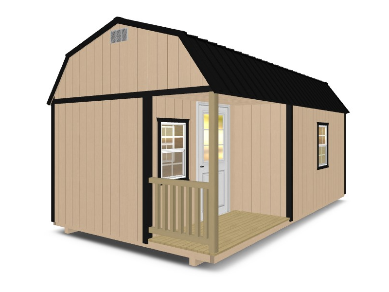 Lofted Corner Porch Cabin